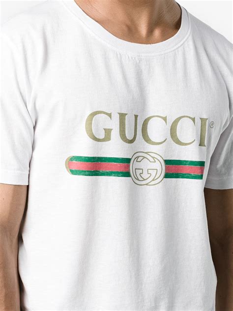 white gucci logo shirt and blue jeans outfit|authentic gucci men tee shirts.